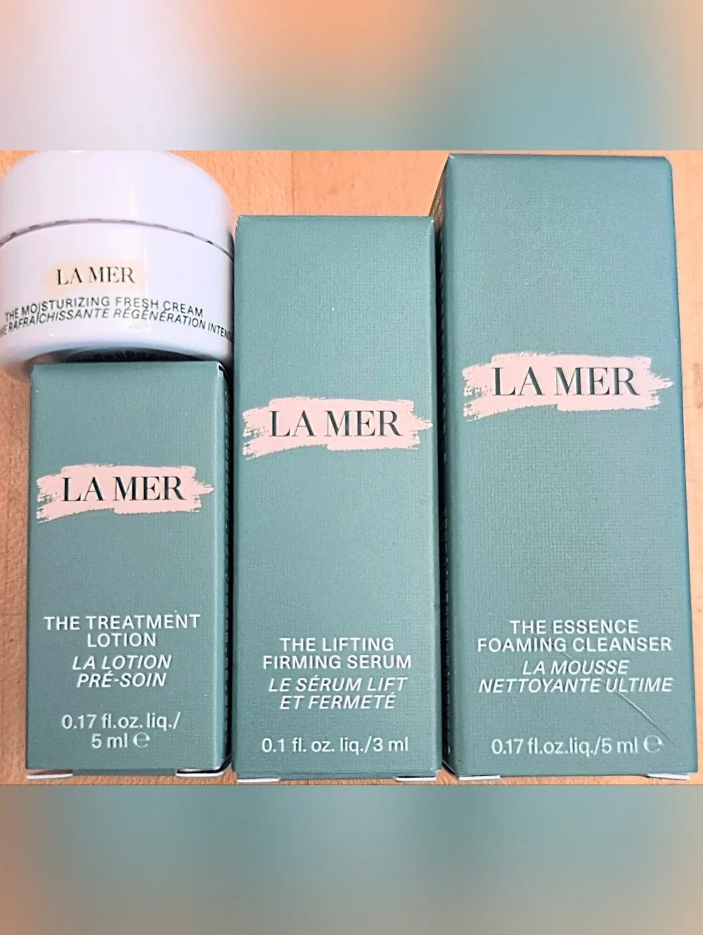 La Mer 4pc Travel Face Facial Care Sample Set travel Size Foam Wash Moisturizer